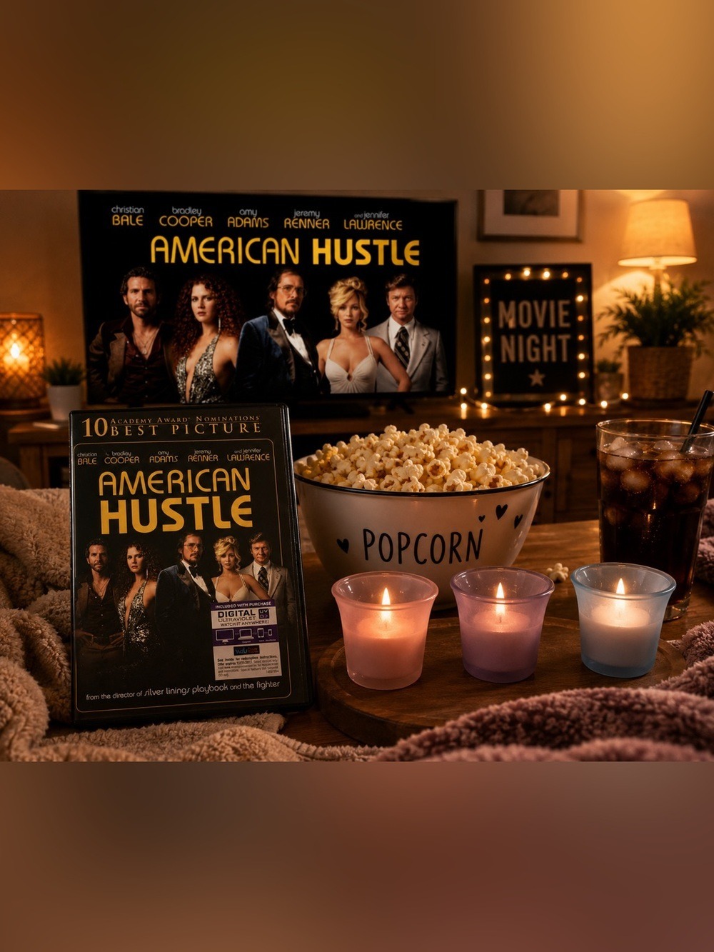 American Hustle DVD – Christian Bale Bradley Cooper Amy Adams Jennifer Lawrence